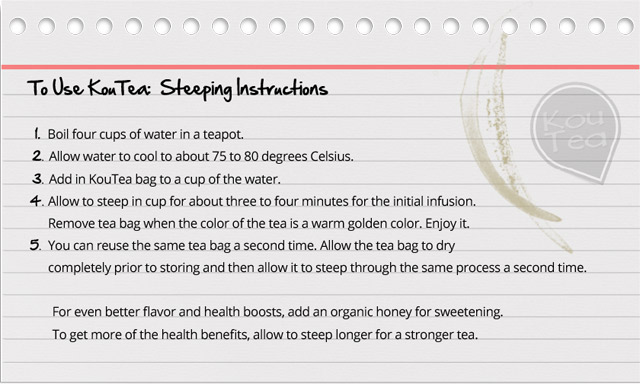 How to prepare Kou Tea?